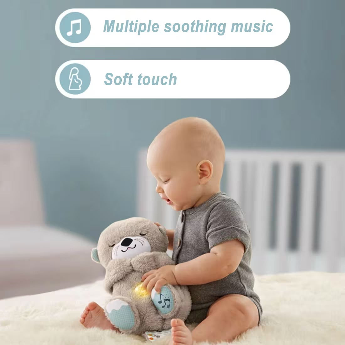 Musical Plush Otter for Babies and Kids