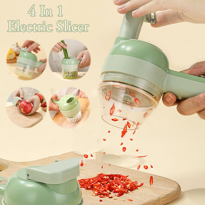 4-in-1 Multifunctional Electric Vegetable Cutter and Slicer