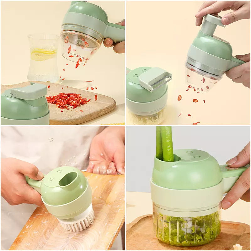 4-in-1 Multifunctional Electric Vegetable Cutter and Slicer